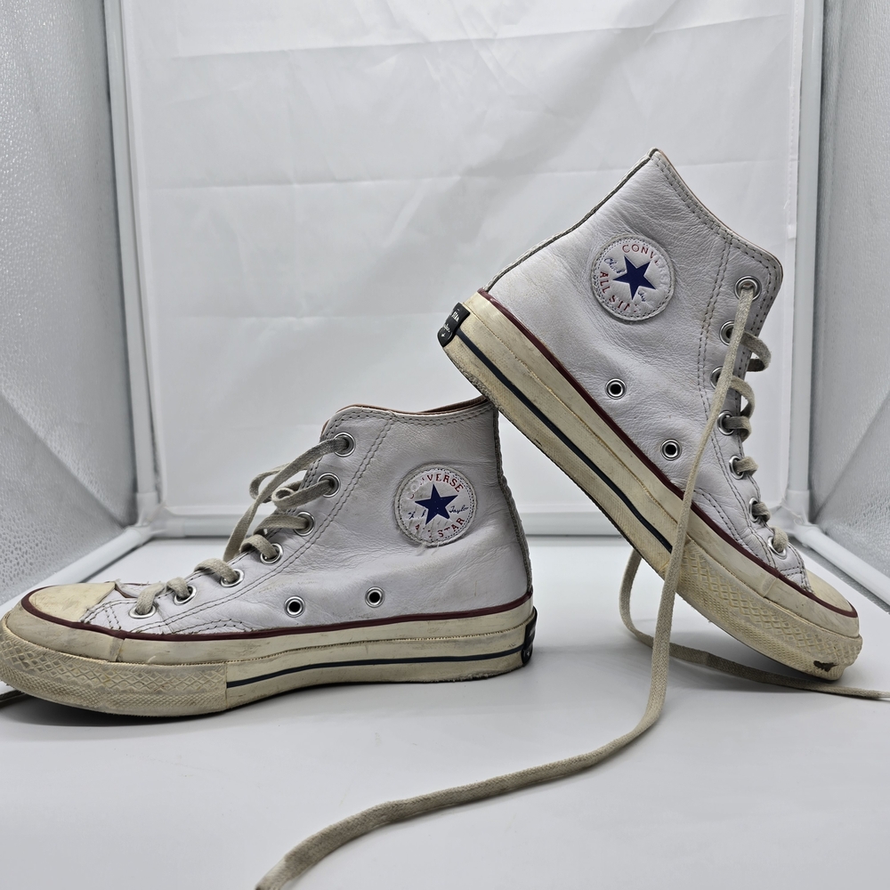 Converse Chuck Taylor All Star 70s Leather High Top White Unisex Sz 4 Men / 6 Wo